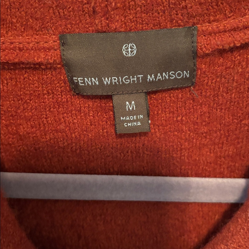 Fenn Wright Manson Rust Knit Jacket, Sz Med. 100% wool - Picture 3 of 10